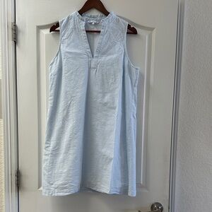 Southern Tide Light Blue Sleeveless Seersucker Tunic